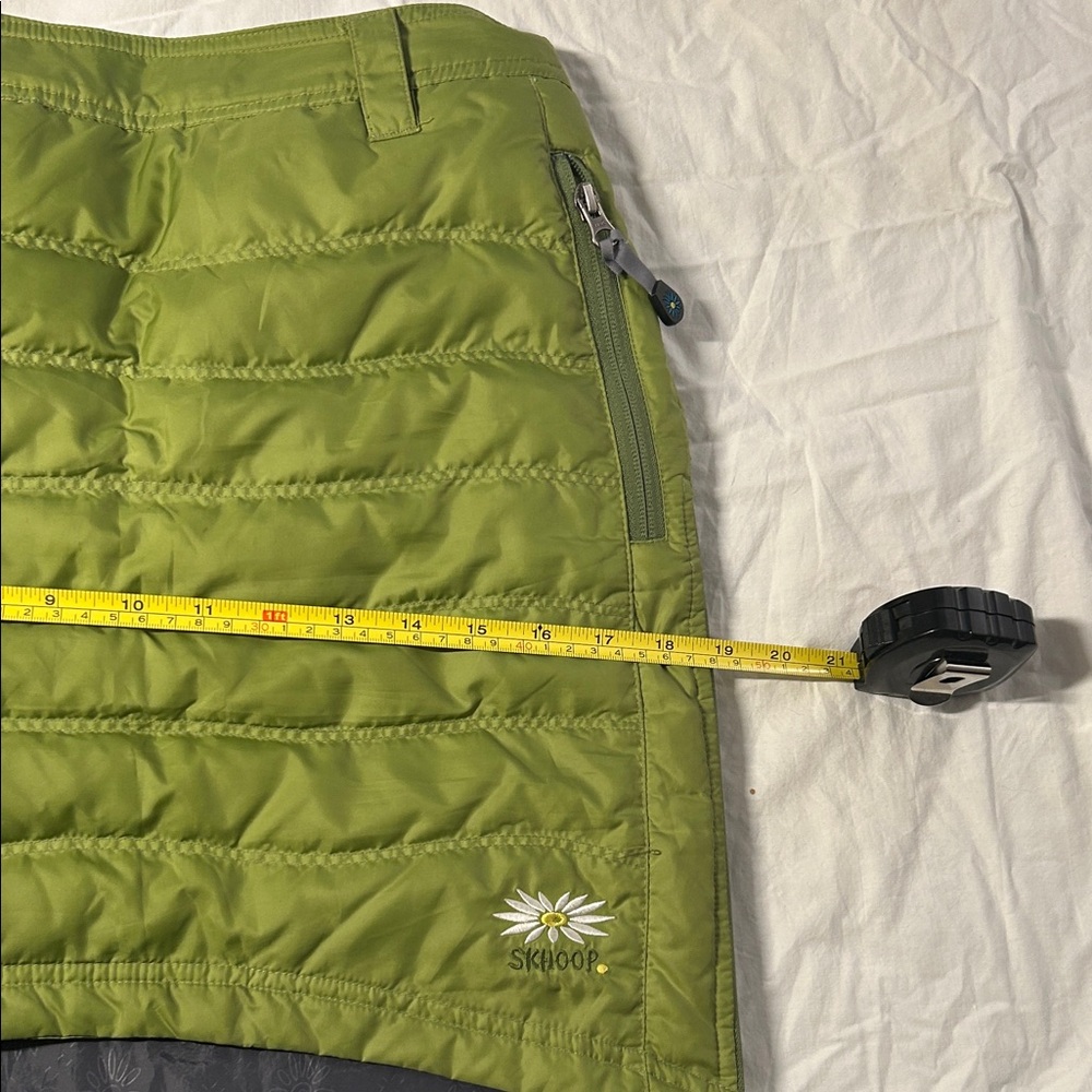 Women’s XS Skhoop of Scandinavia Duck down filled green snow skirt - Picture 10 of 12